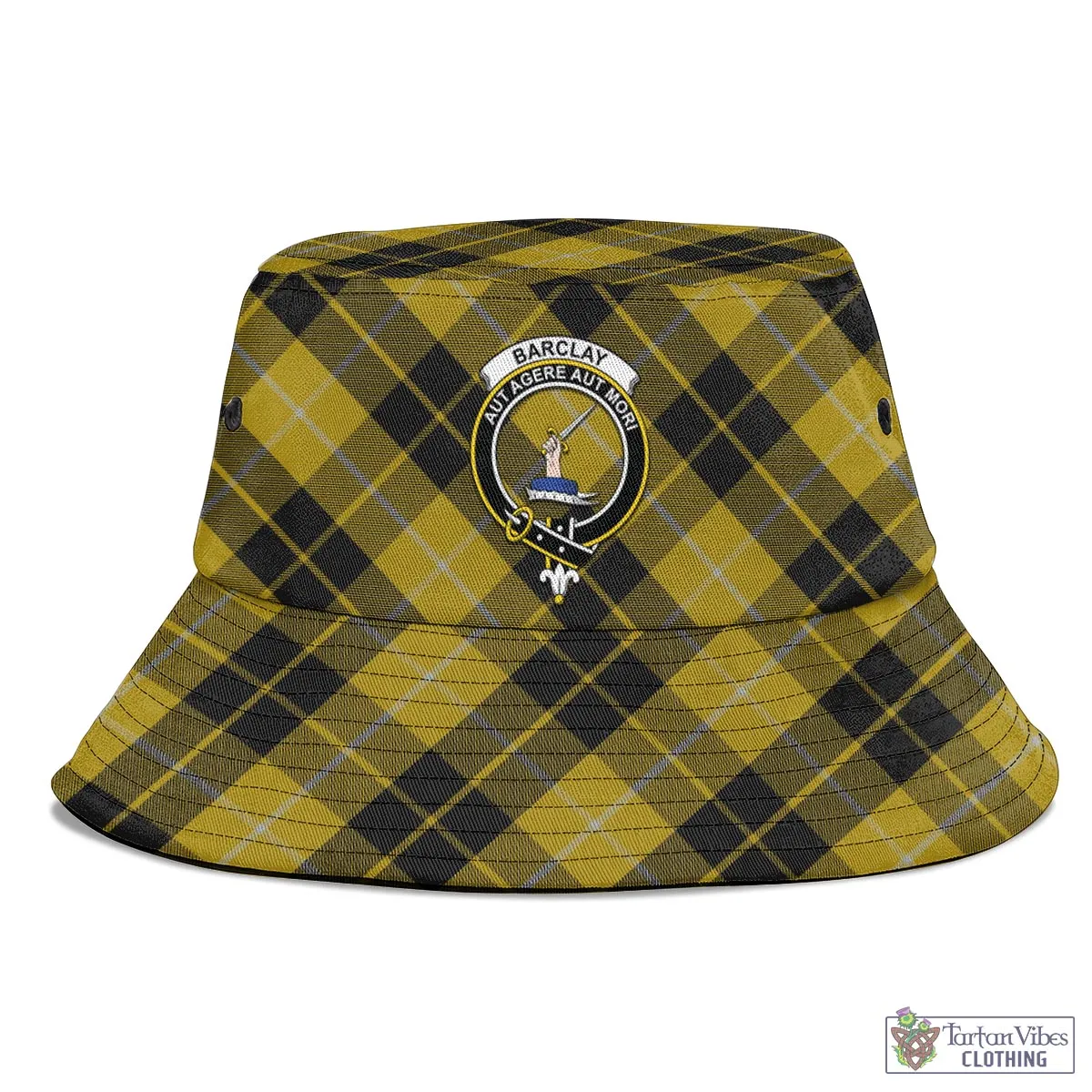 Barclay Dress Tartan Bucket Hat with Family Crest