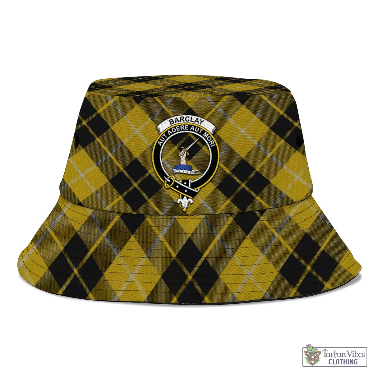 Barclay Dress Tartan Bucket Hat with Family Crest
