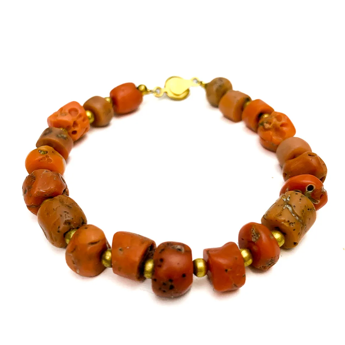 Coral Bracelet, 8 -9mm
