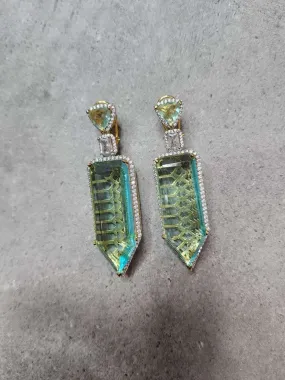 Majestic Stone Diamond Danglers