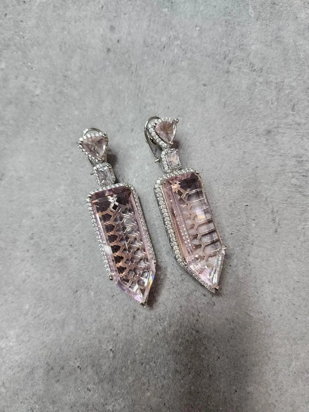 Majestic Stone Diamond Danglers