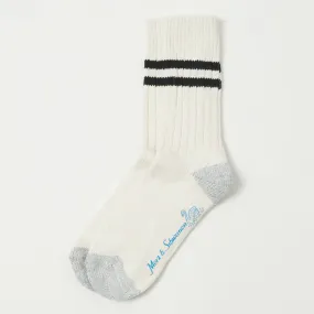 Merz b. Schwanen GS05 Stripe Socks - Nature/Black