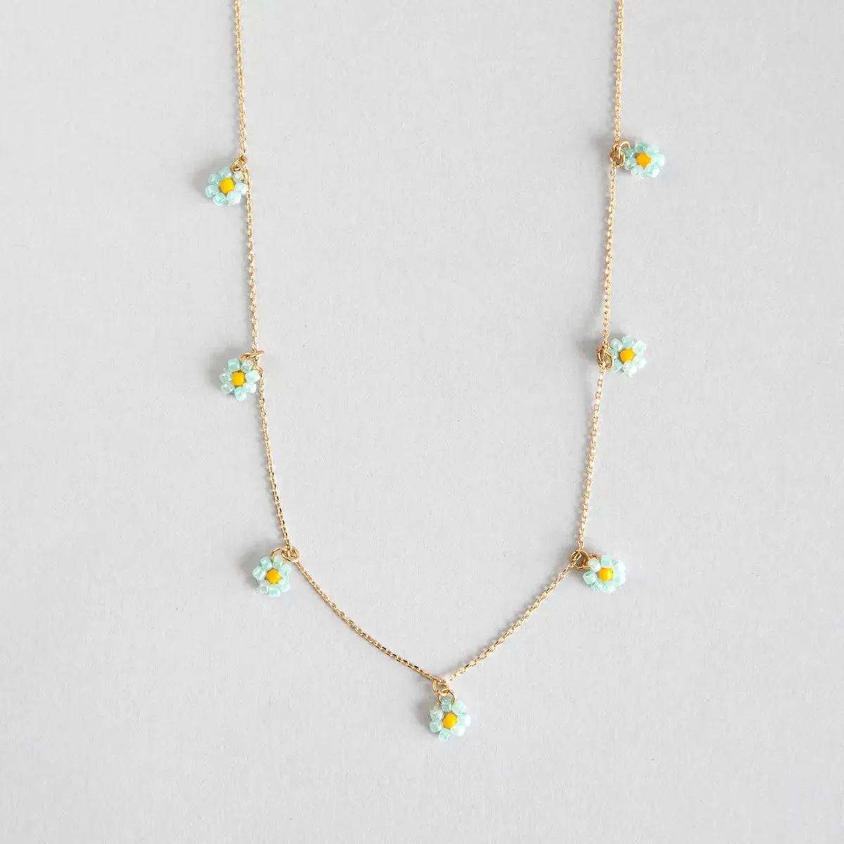 Small Flowers Bead Necklace