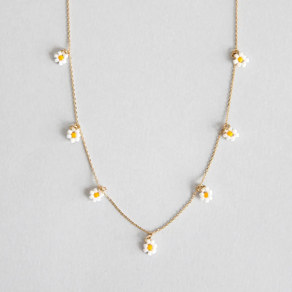 Small Flowers Bead Necklace
