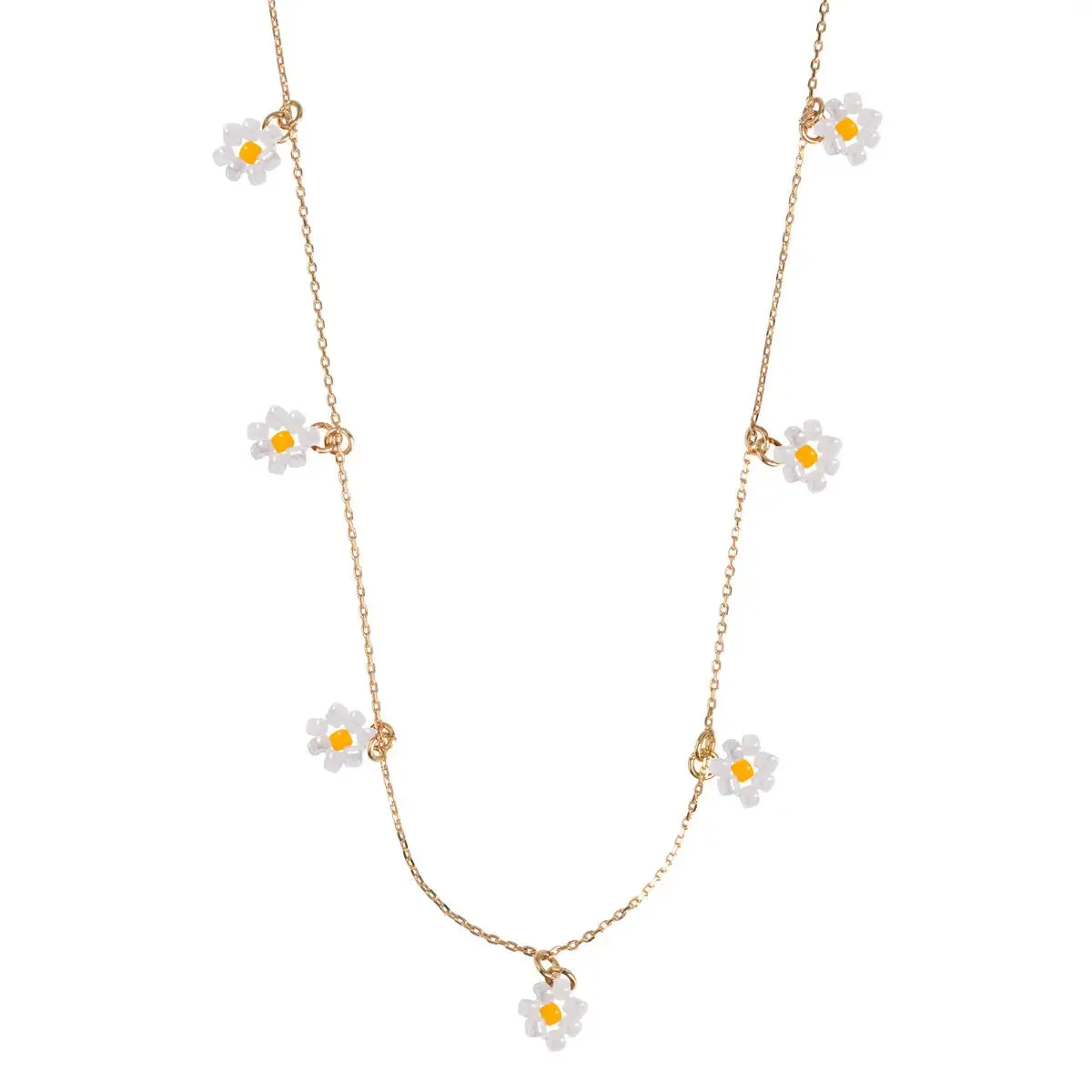 Small Flowers Bead Necklace