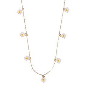 Small Flowers Bead Necklace