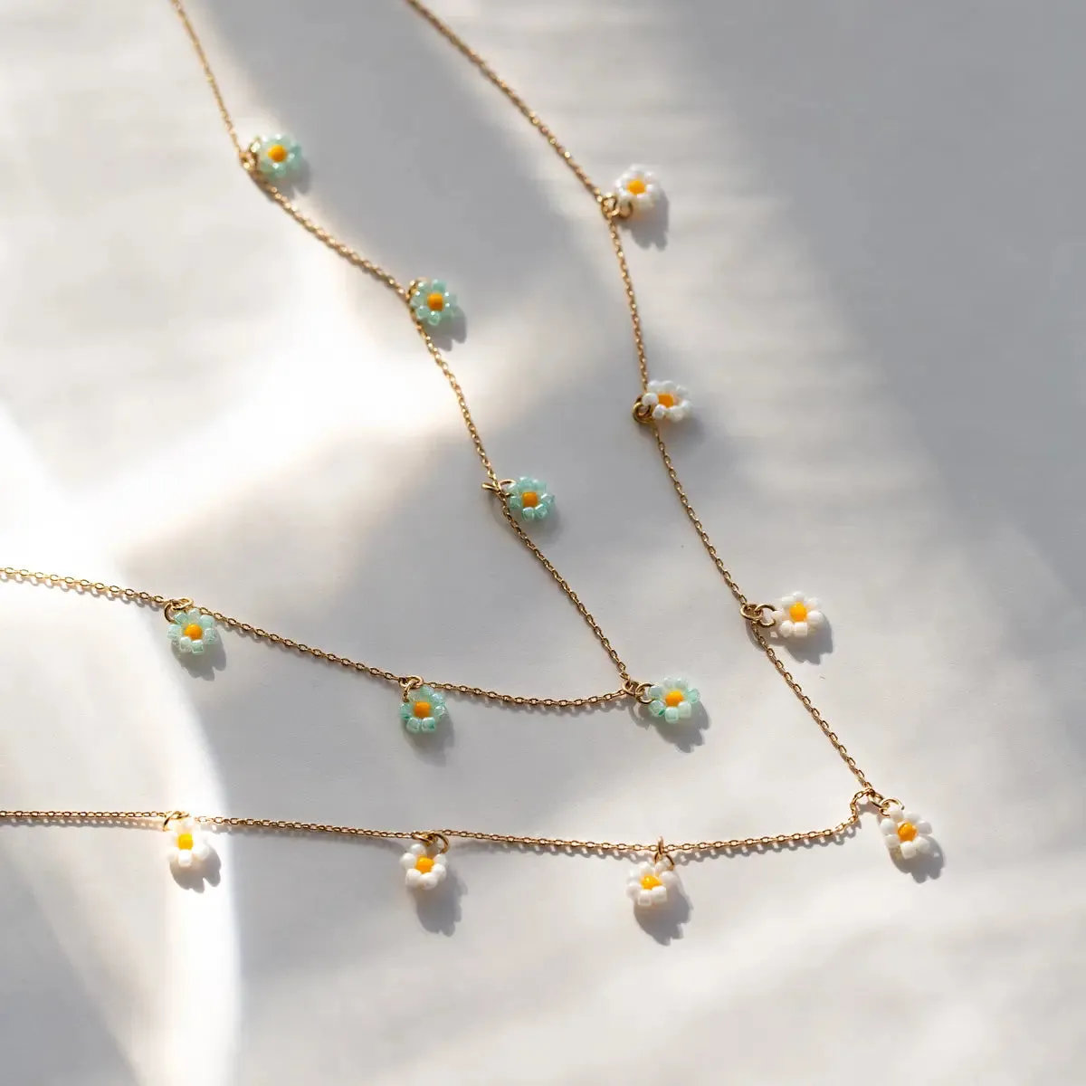 Small Flowers Bead Necklace