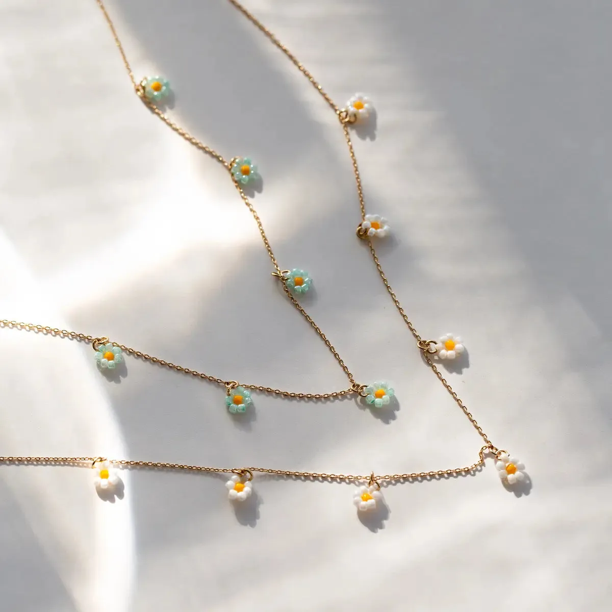 Small Flowers Bead Necklace