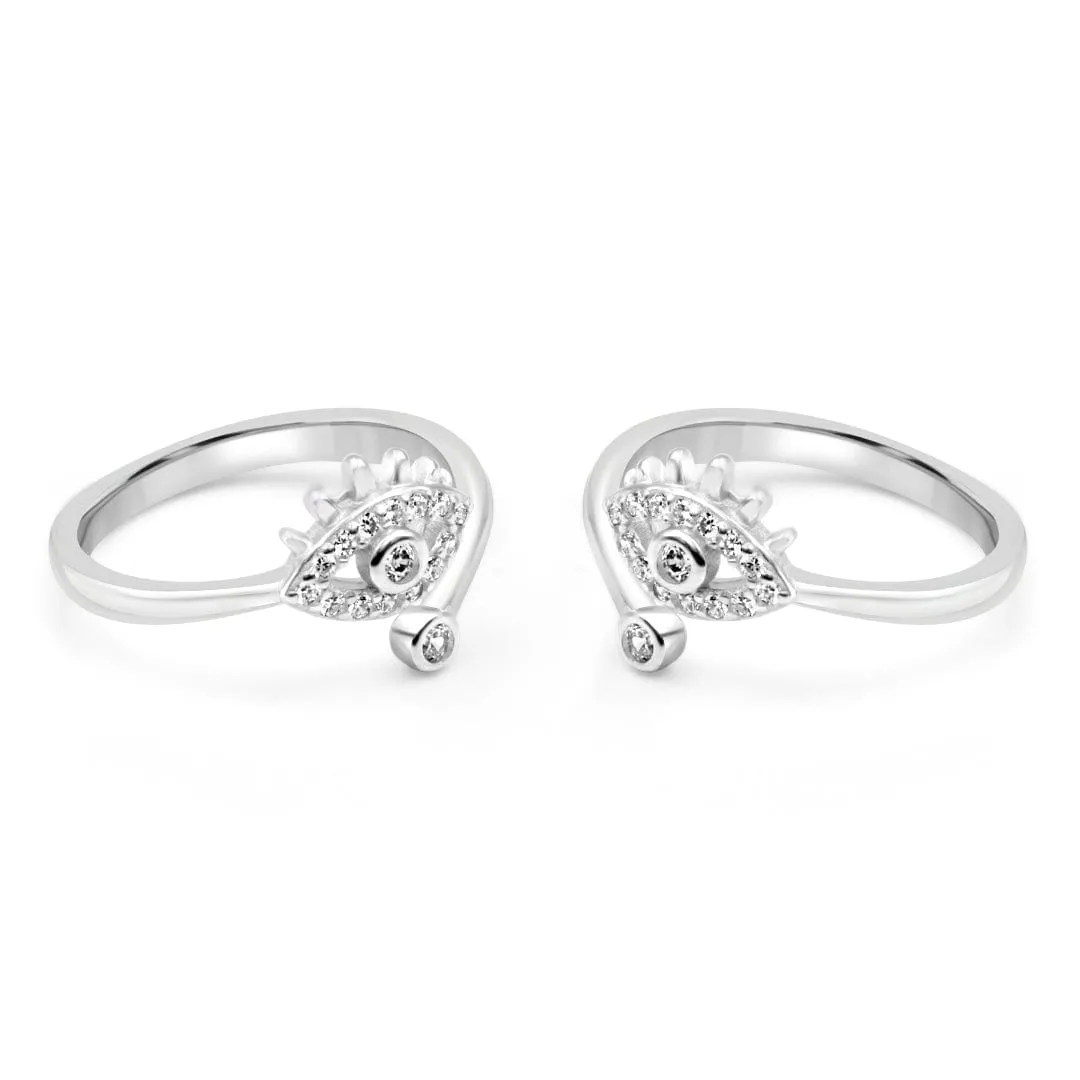 Zarkan The Enlightening Eye Silver Toe Rings