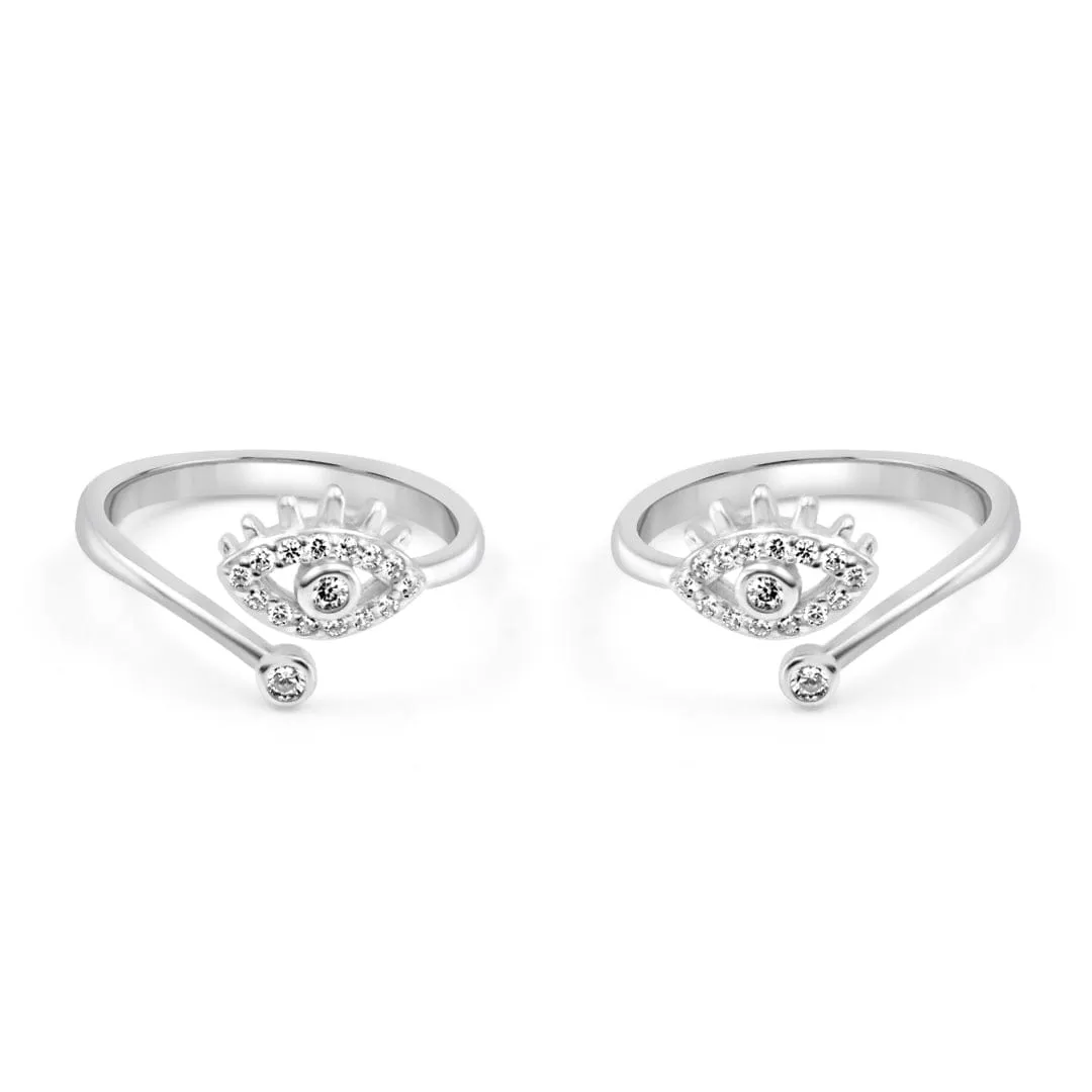 Zarkan The Enlightening Eye Silver Toe Rings