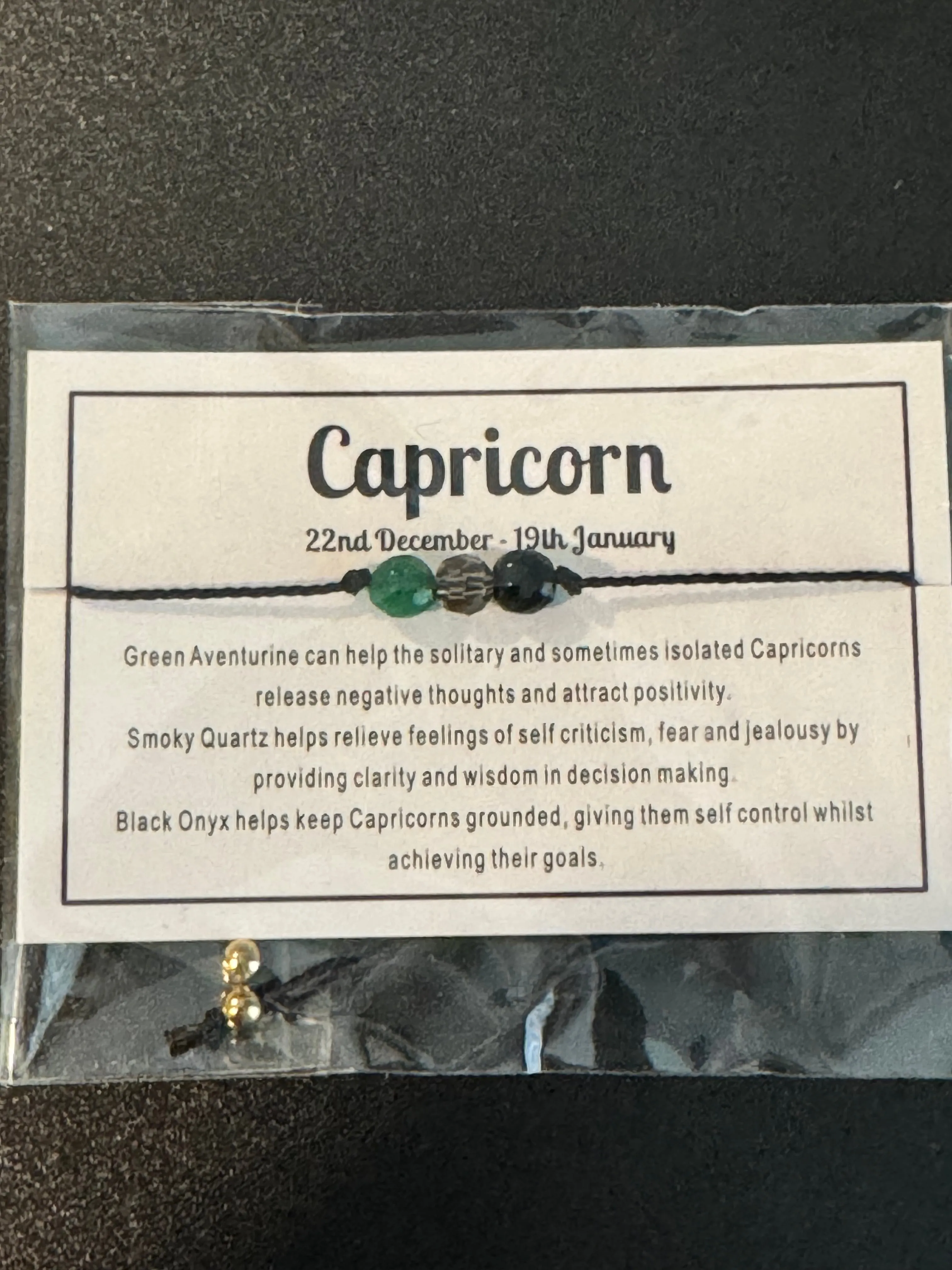 Zodiac Gemstone Nylon Bracelet
